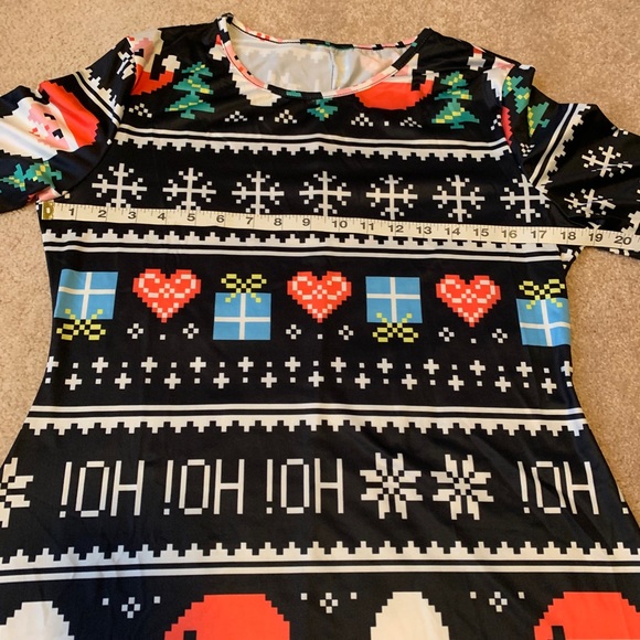LADIES SANTA 🎅 “HOHOHO” PRINT DRESS NWOT L… - Picture 13 of 16